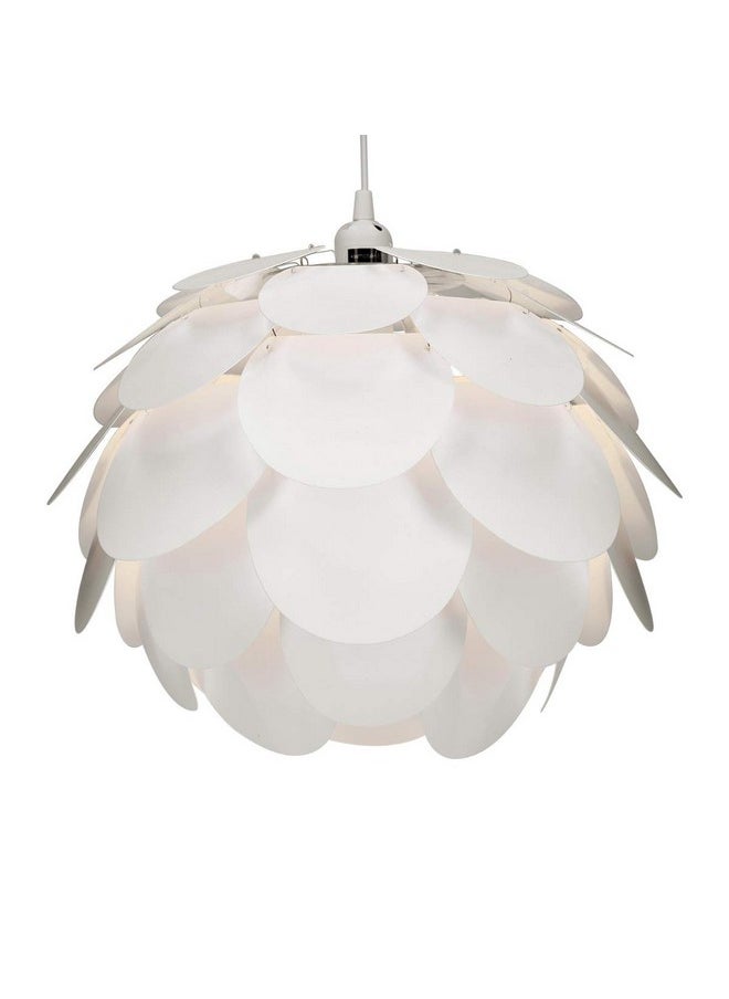 kwmobile kwmobile Puzzle Pendant Lamp Shade - Cherry Blossom DIY Jigsaw Lampshade - For Hanging Ceiling Light or Floor Lamp - Diameter 15.7" (40cm) - White  - Image 1