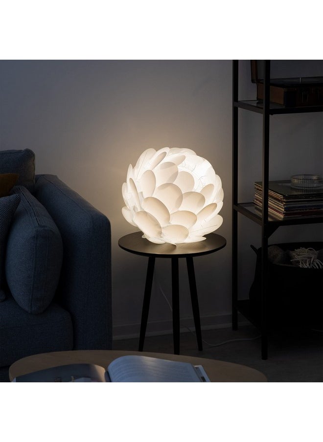 kwmobile kwmobile Puzzle Pendant Lamp Shade - Cherry Blossom DIY Jigsaw Lampshade - For Hanging Ceiling Light or Floor Lamp - Diameter 15.7" (40cm) - White  - Image 4