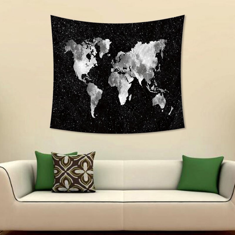 1pc Beach Towel Bath Towel Shawl Tapestry Background Wall for Home Decor (Black) - Image 5