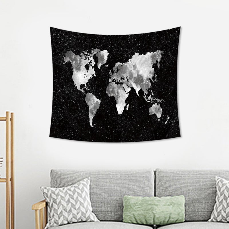 1pc Beach Towel Bath Towel Shawl Tapestry Background Wall for Home Decor (Black) - Image 3