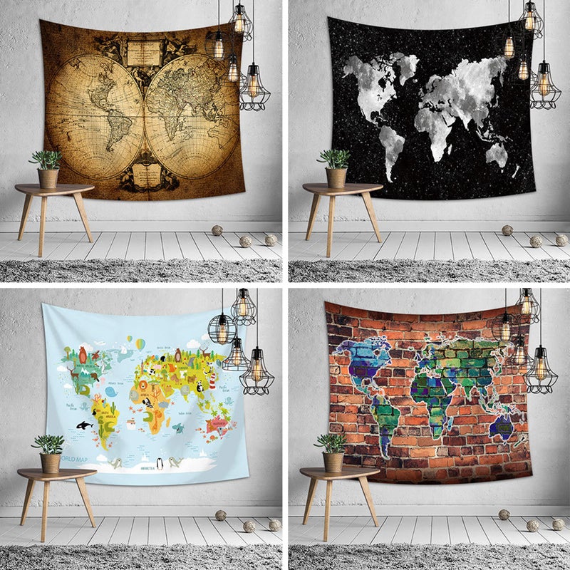 1pc Beach Towel Bath Towel Shawl Tapestry Background Wall for Home Decor (Black) - Image 4