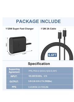 ELTRAZONE شاحن سريع للغاية بقوة 25 وات لهاتف سامسونج، شاحن Gcstnn PPS PD3.0 USB-C لهاتف سامسونج جالاكسي S23 Ultra S23+ S23 S22 Ultra S21+ A53 5G A54 Z Fold  - Image 5