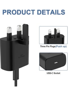 ELTRAZONE شاحن سريع للغاية بقوة 25 وات لهاتف سامسونج، شاحن Gcstnn PPS PD3.0 USB-C لهاتف سامسونج جالاكسي S23 Ultra S23+ S23 S22 Ultra S21+ A53 5G A54 Z Fold  - Image 3