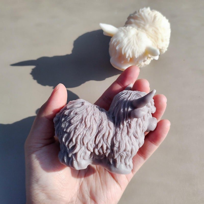 Wehous Highland Cow Silicone Molds, 3D Cow Resin Candle Soap Molds, Unique Animal Mold for Chocolate Fondant Cake Decorating, Keychain Jewelry Pendant Car Freshie Wall Hanging Mold Art Craft Decor - Image 5