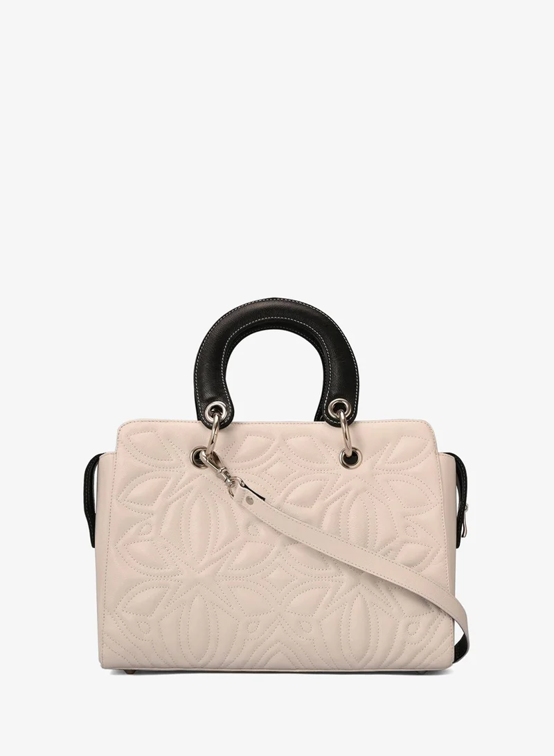 Carmen Steffens  White Leather Bag Bianco with Quilting for Women | Best Price UAE