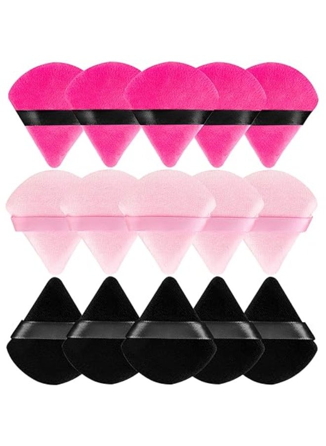 3 Pcs Triangle Powder Puff Set - For Precise Makeup and a Natural Look