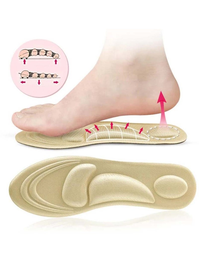 SYOSI Memory Foam Insoles Orthotic Insole High Arch Foot Support Soft insoles 4D Comfort Cushioning Insert for Severe Flat Feet Plantar Fasciitis Feet Pain Foot Valgus for Man And Woman EU 35-40  - Image 2