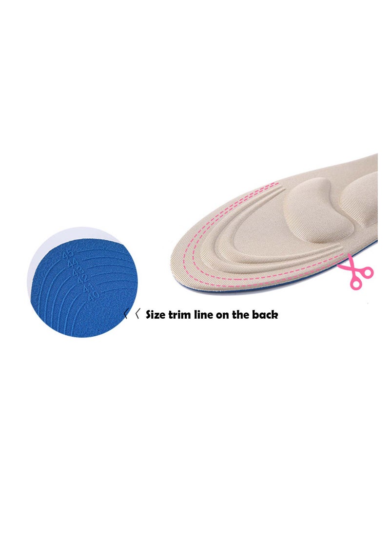 SYOSI Memory Foam Insoles Orthotic Insole High Arch Foot Support Soft insoles 4D Comfort Cushioning Insert for Severe Flat Feet Plantar Fasciitis Feet Pain Foot Valgus for Man And Woman EU 35-40  - Image 4