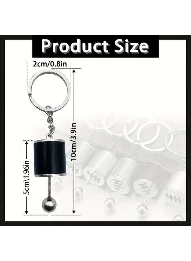 Black Gearshift Shaped Keychain Creative Car Modification Gift For Men - Image 5