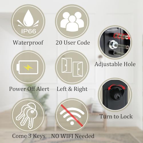 NEWBANG Smart Front Door Handleset with Keypad for Double Doors - Electronic Lockset with Dummy Set - Image 2