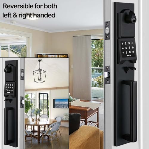 NEWBANG Smart Front Door Handleset with Keypad for Double Doors - Electronic Lockset with Dummy Set - Image 5