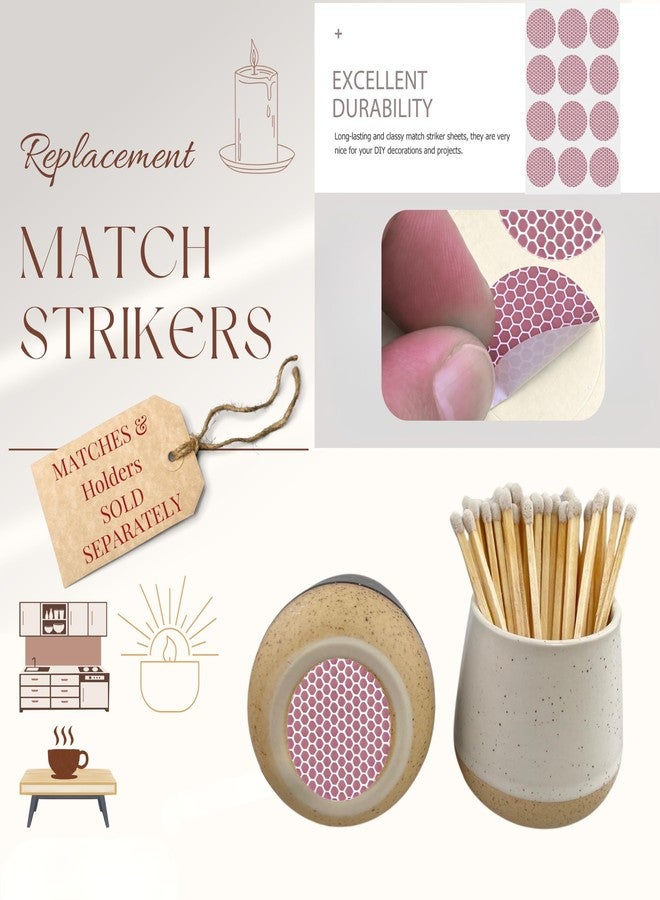 Winecraft 2 INCH - 12 Count Sheet | Large Match Striker DOT Stickers (2" Diameter) | Replacement Stryker Stricker for Safety Matches | Peel & Stick Flint Lighter Pad Circle - Image 3