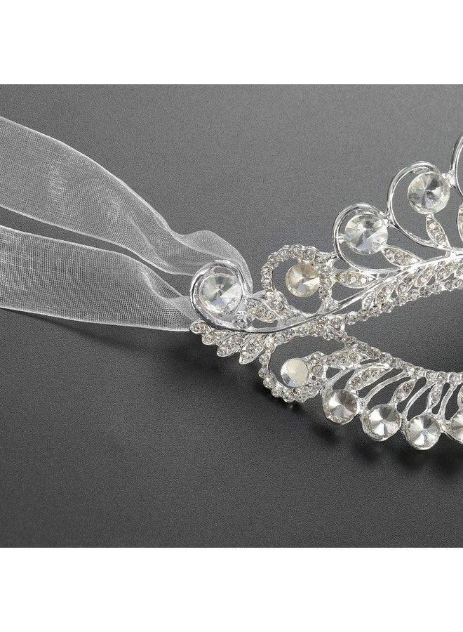 OULII Masquerade Mask Luxury Diamond Rhinestone Fancy Mask Party Crown Mask for Women Lady - Image 5