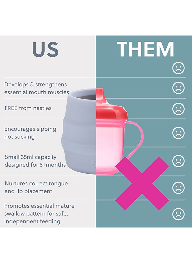 bibado - Sippit™ Silicone Trainer Cup 2-Pack, Suitable For 4 Months+, Transition To Open-Cup Drinking - Mist - Image 1