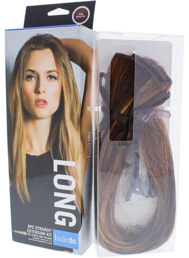 hairdo طقم وصلات شعر مستقيمة 8 قطع - R28S جليز فاير - Image 3