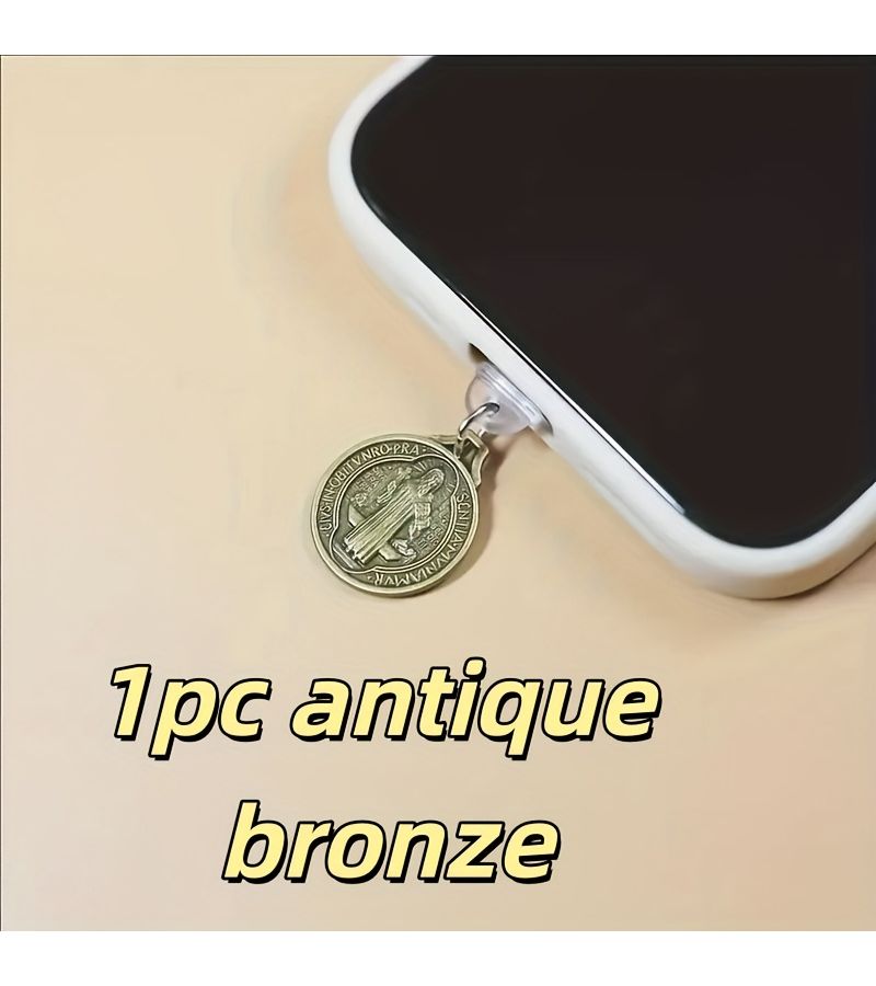 ملحق سدادة الغبار البرونزية القديمة لمنافذ شحن iPhone 5 و 14 و Android من نوع Type C - Image 4