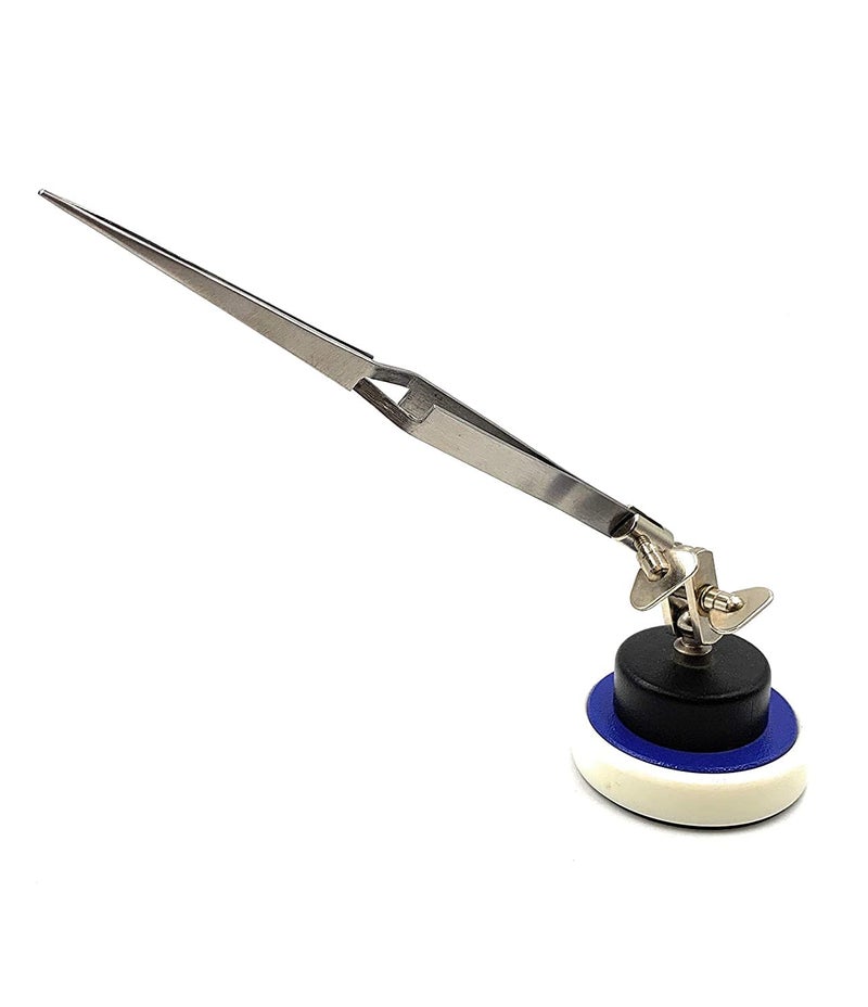Ceznek Helping Third Hand NonSkid Base CrossLocking Tweezer HandsFree Holder Platform for Soldering Welding Jewellery Making Repair Watchmaking Model Making Hobby Crafts DIY - Image 1