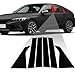 TOTITOM Side Door Window Cover Trim 6 Pcs Exterior Door Window Pillar Posts Trim Stickers for Compatible with Honda Civic Sedan 10th Gen 2016 2017 2018 2019 2020 2021 Accessories Glossy Black - Image 2