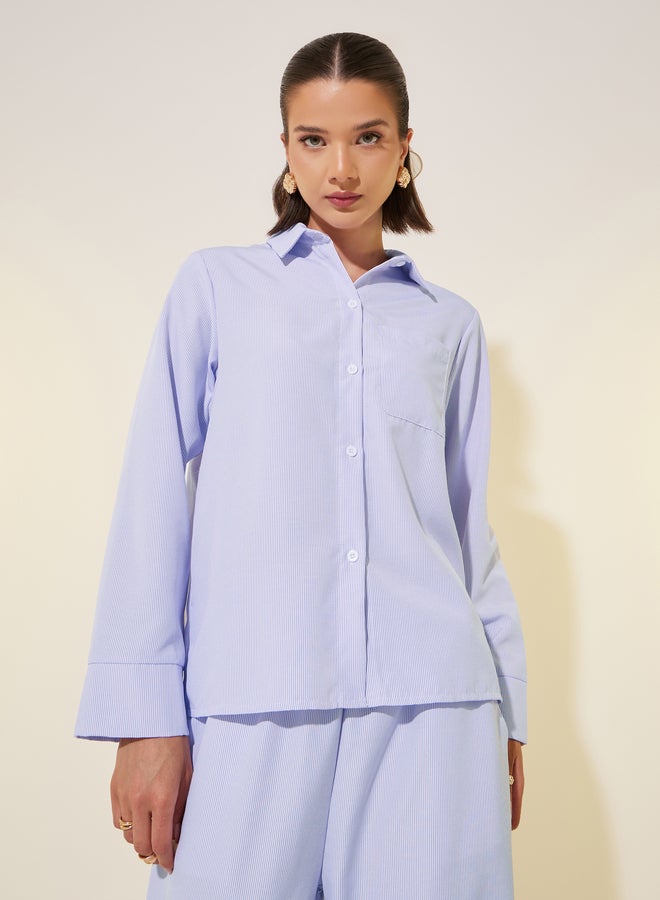 Take Two Striped Long Sleeve Shirt and Pants Co-Ords  - Image 3