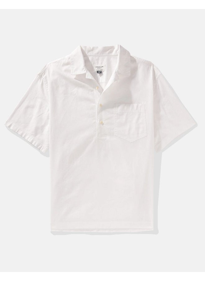 امريكان ايجل Linen Blend Pullover Shirt  - Image 4