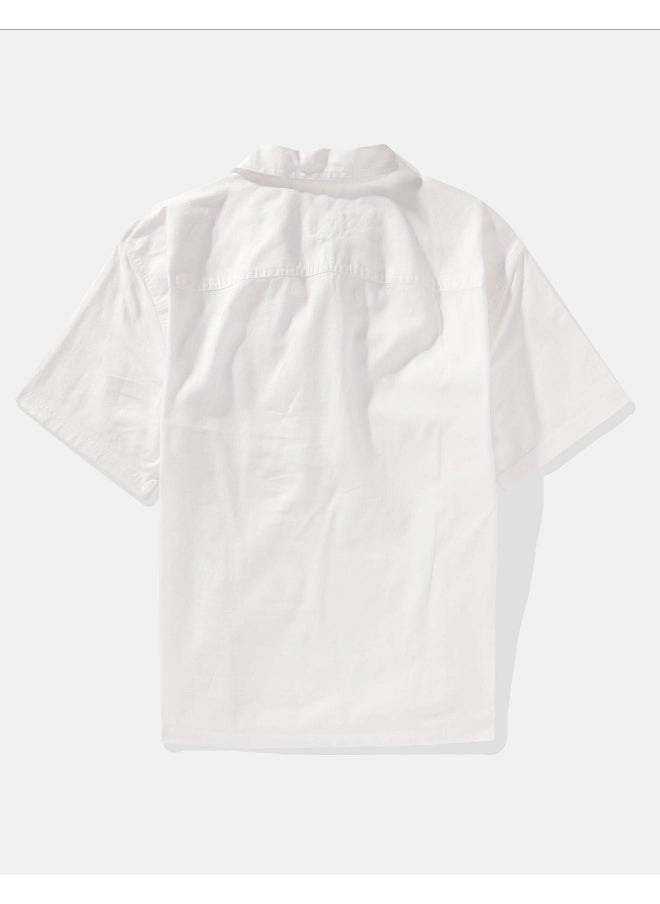 امريكان ايجل Linen Blend Pullover Shirt  - Image 3