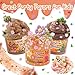LAWOHO 6 Packs Brown Slime Kit Cloud Butter Clear Slimes with Garden Addins Crunchy Slime for Kids Party Favors for Girls and Boys 360ml Slime Kits Birthday Halloween Christmas Easter Gifts - Image 4
