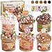 LAWOHO 6 Packs Brown Slime Kit Cloud Butter Clear Slimes with Garden Addins Crunchy Slime for Kids Party Favors for Girls and Boys 360ml Slime Kits Birthday Halloween Christmas Easter Gifts - Image 2