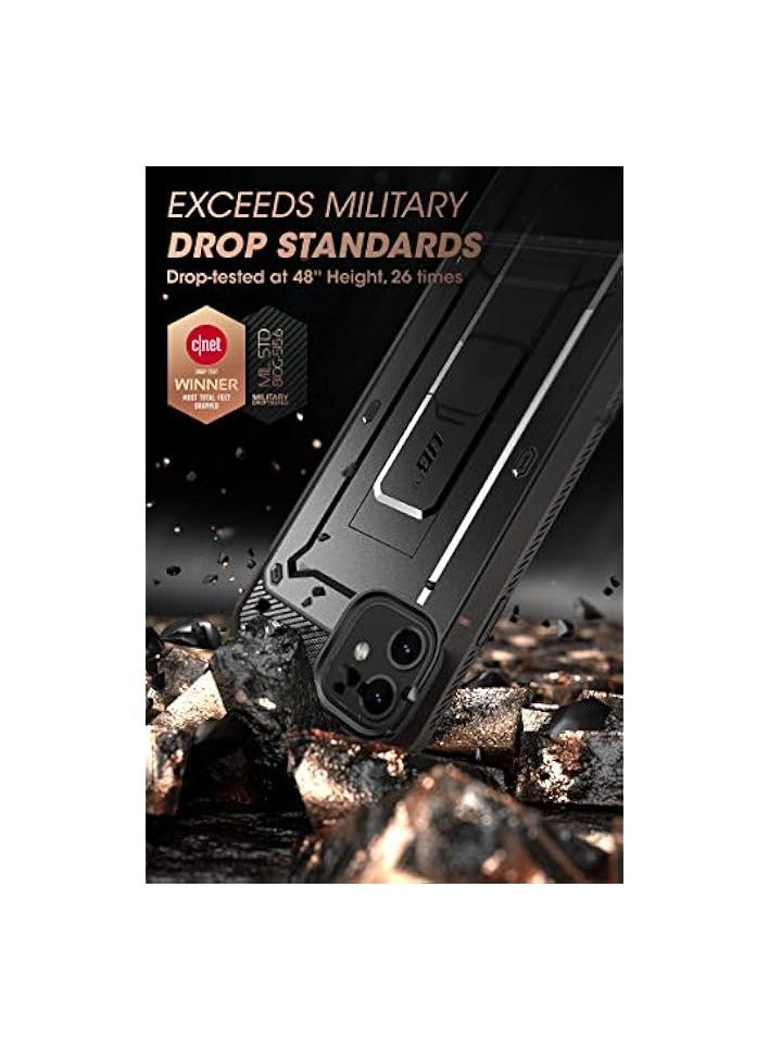 SupCase Unicorn Beetle Pro Series Case Designed For iPhone 11 6.1" (2019 Release), Full-Body Rugged Holster Case With Built-in Screen Protector & Kickstand & Belt-Clip - Black - Image 2