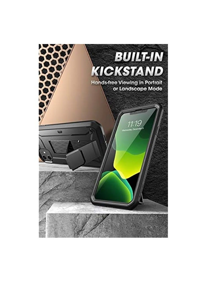 SupCase Unicorn Beetle Pro Series Case Designed For iPhone 11 6.1" (2019 Release), Full-Body Rugged Holster Case With Built-in Screen Protector & Kickstand & Belt-Clip - Black - Image 3