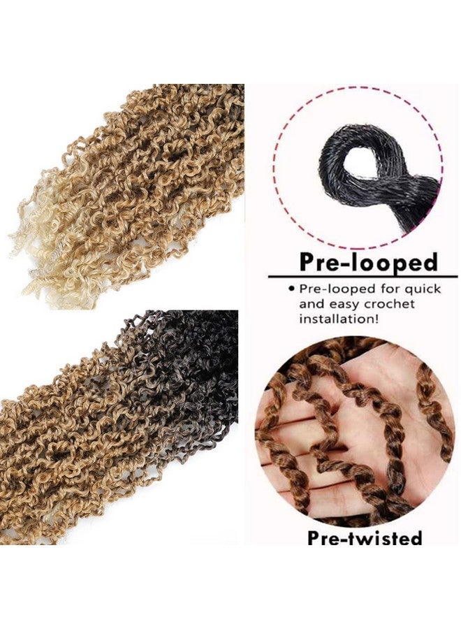 SOKU Majesty Twist Crochet Hair 20" - 5 Packs Pre Twisted Mini Passion Twist Crochet Hair Ombre Blonde Senegalese Twist Synthetic Braiding Hair Extensions For Black Women Pre-Looped - Image 2