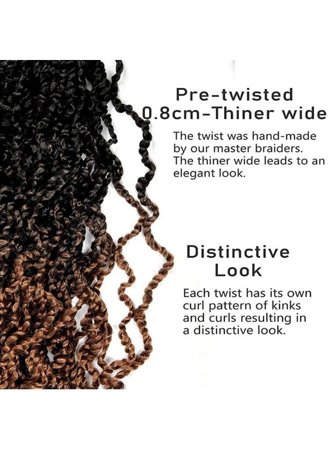 SOKU Majesty Twist Crochet Hair 20" - 5 Packs Pre Twisted Mini Passion Twist Crochet Hair Ombre Blonde Senegalese Twist Synthetic Braiding Hair Extensions For Black Women Pre-Looped - Image 3