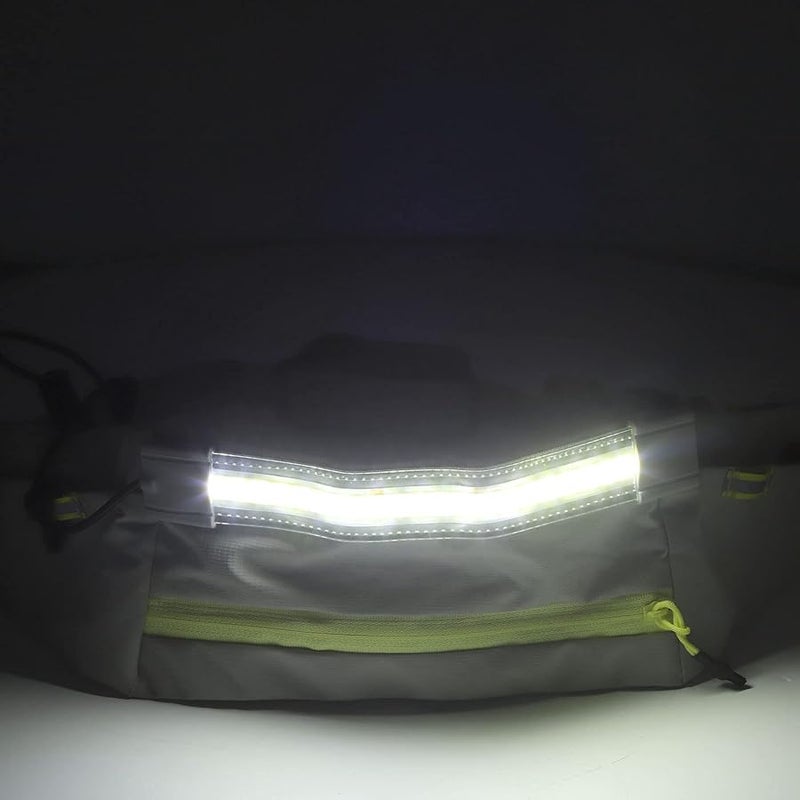 LED Belt Light 5 Modes Breathable Waist Bag for Night Hiking Fishing Running Black - Image 4