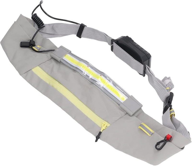 LED Belt Light 5 Modes Breathable Waist Bag for Night Hiking Fishing Running Black - Image 3