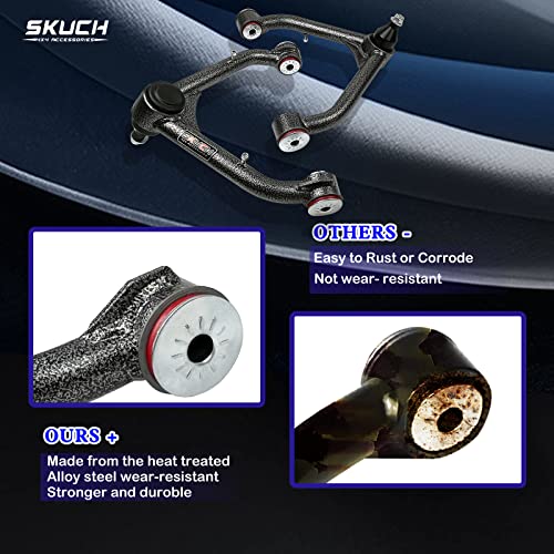 SKUCH 4X4 ACCESSORIES Front Upper Control Arms for 2-4" Lift - Fits 1999-2006 Chevy Silverado GMC 1500, 2000-2006 Suburban 1500, 2003-2011 Express 1500, Avalanche 1500, Yukon PU Bushing Suspension Control Arm（2PCS） - Image 4