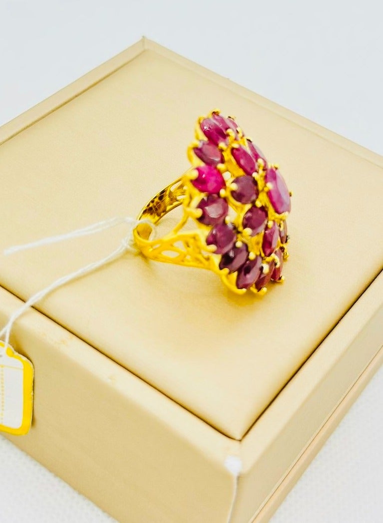 Ruby Ring Inspiration. Gold plated traditional jewellery gems. - Image 1