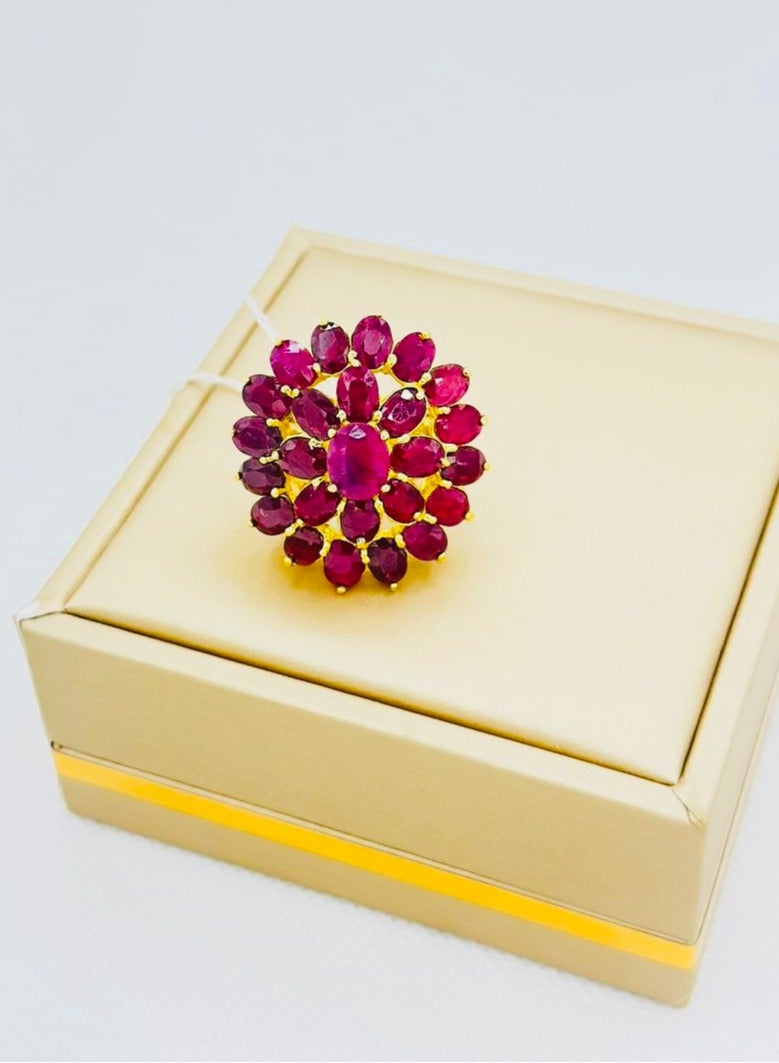 Ruby Ring Inspiration. Gold plated traditional jewellery gems. - Image 3