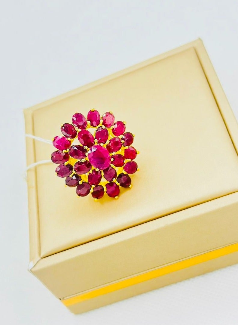 Ruby Ring Inspiration. Gold plated traditional jewellery gems. - Image 2
