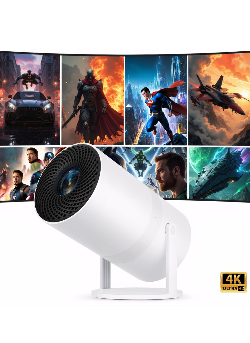 OTTAL HY300 Pro Ultra Portable Projector 4K WiFi 6 BT 5.2 Upgraded Portable Projector Full HD Supported for Phone/PC/TV/HDMI /PS5 /Laptop Auto Keystone Home Theater 180° Rotation [Built-in App]  - Image 1