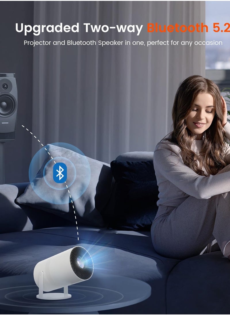 OTTAL HY300 Pro Ultra Portable Projector 4K WiFi 6 BT 5.2 Upgraded Portable Projector Full HD Supported for Phone/PC/TV/HDMI /PS5 /Laptop Auto Keystone Home Theater 180° Rotation [Built-in App]  - Image 4