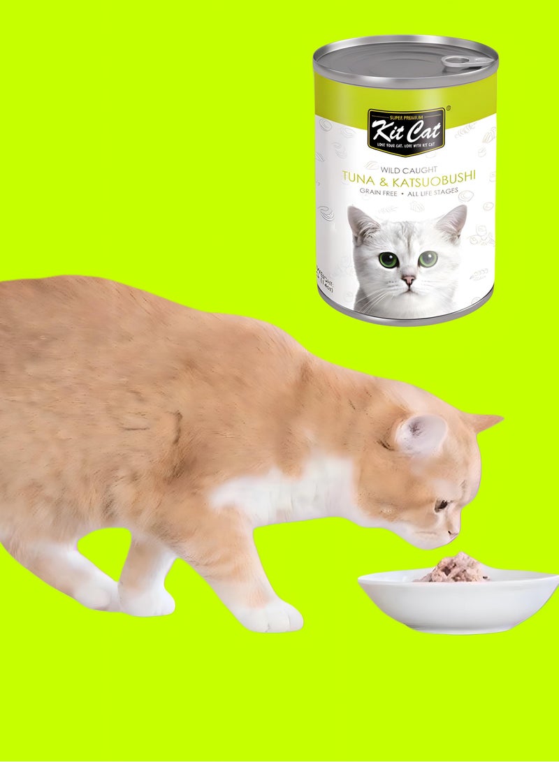 كيت كات كت كات (24 عبوة ) طعام قطط رطب بنكهة التونة وسمك البونيتو لقطط الصغيرة والكبيرة / 400 غرام - Image 5