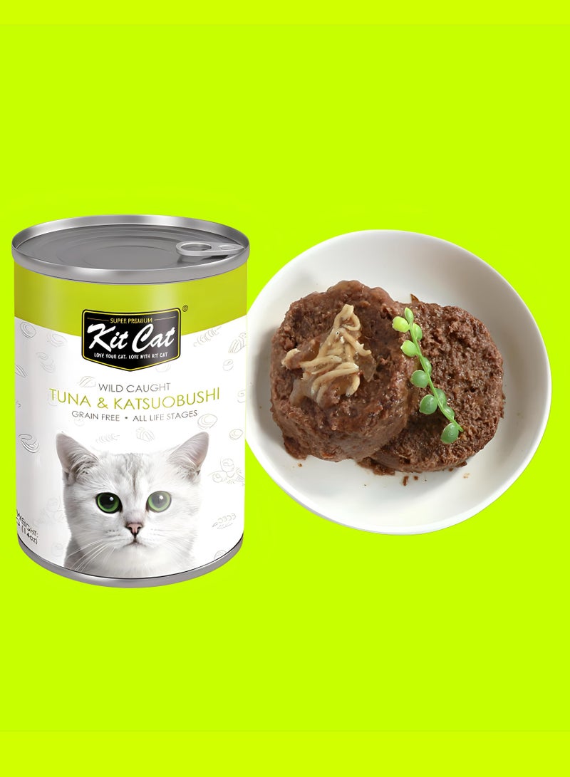 كيت كات كت كات (24 عبوة ) طعام قطط رطب بنكهة التونة وسمك البونيتو لقطط الصغيرة والكبيرة / 400 غرام - Image 4
