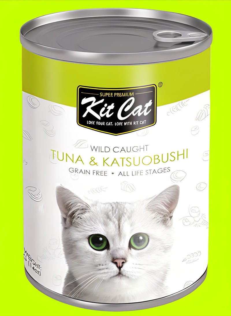 كيت كات كت كات (24 عبوة ) طعام قطط رطب بنكهة التونة وسمك البونيتو لقطط الصغيرة والكبيرة / 400 غرام - Image 3