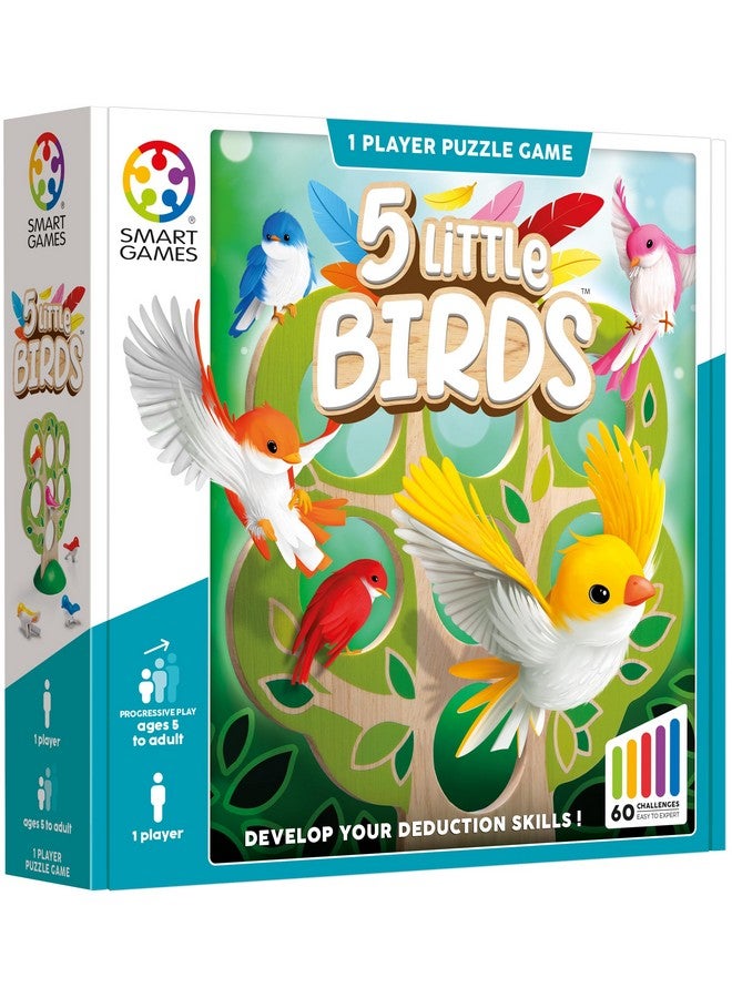 سمارت جيمز لعبة الاستنتاج الخشبية 5 Little Birds للأعمار من 5 سنوات - للبالغين مع 60 تحديًا - Image 2