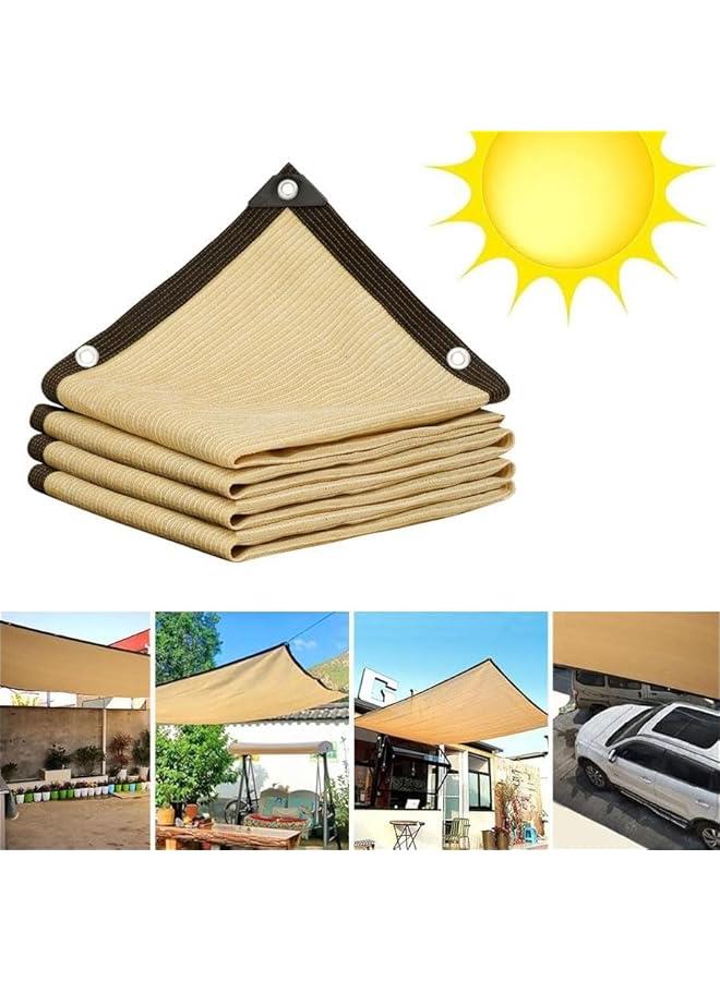 ميكسد RCCO Sunshade Net Outdoor, Anti-UV Sunblock Shade Cloth Mesh with Grommets, Weatherproof UV Protection Balcony Safety Privacy Net Garden Yard Fence Netting for Backyard Plants Garage Greenhouse (3*4 - Image 1
