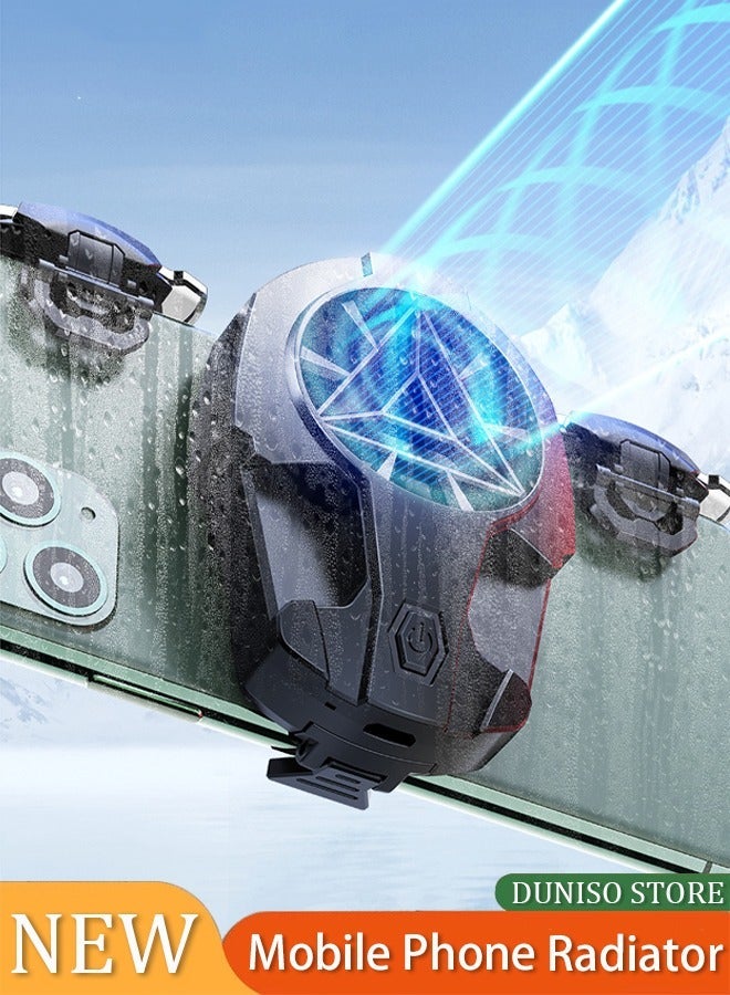 Mobile High Frequency Game Controller Triggers with cooling fan, PUBG Mobile Phone Game Controller with cooler, Sensitive Shoot Target&Metal Buttons for PUBG/Fortnite/Call of Duty - Image 1