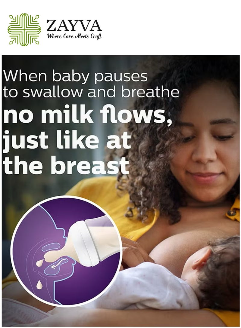 ZAYVA Pack Of 4 Natural Feeding Bottle Nipple 6 Months+, For AVENT Bottle - Image 5