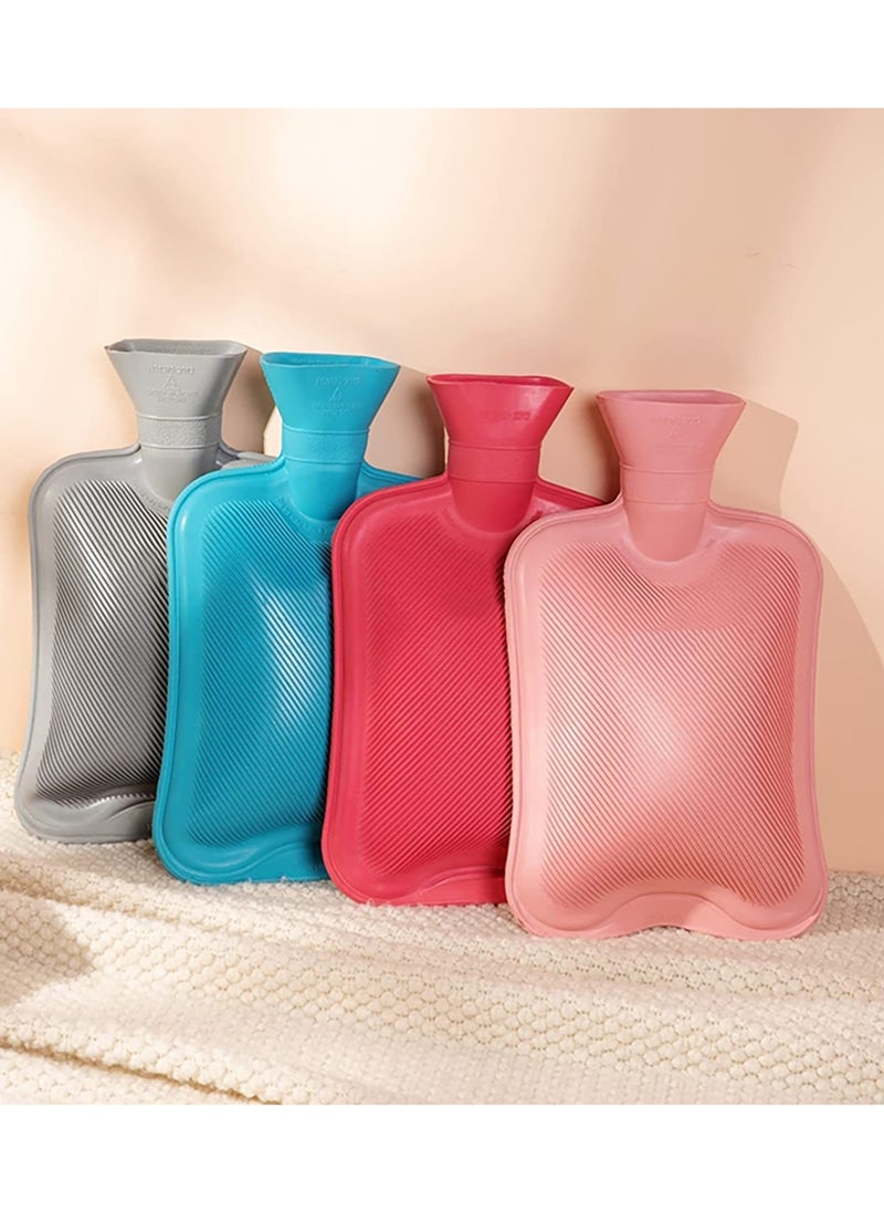 MARK STORE Hot Water Bottle with Soft Cover 2 Liter Classic Rubber Hot Water Bag for Cramps, Neck, Shoulders Pain Relief, Hot Cold Pack for Hot and Cold Therapy and Feet Warmer  - Image 2