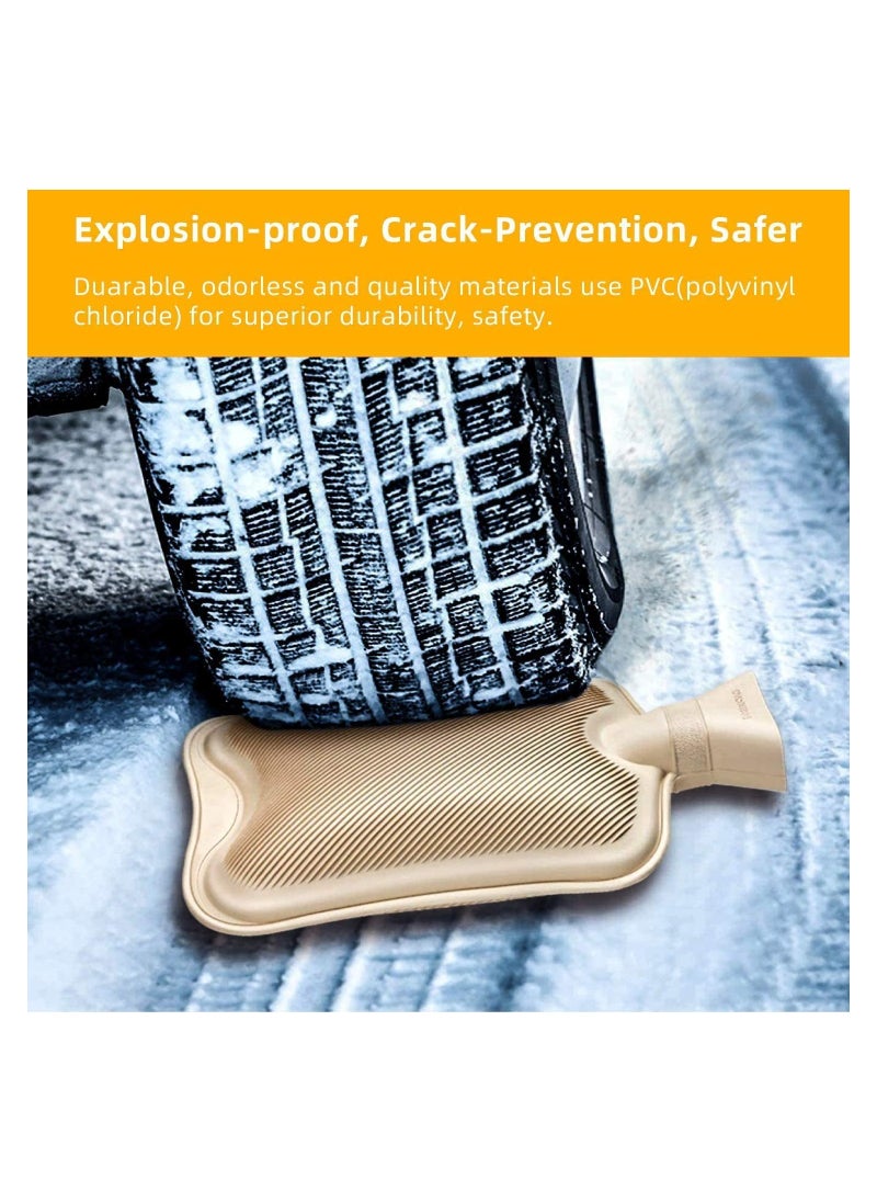 MARK STORE Hot Water Bottle with Soft Cover 2 Liter Classic Rubber Hot Water Bag for Cramps, Neck, Shoulders Pain Relief, Hot Cold Pack for Hot and Cold Therapy and Feet Warmer  - Image 5