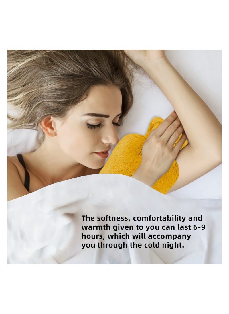 MARK STORE Hot Water Bottle with Soft Cover 2 Liter Classic Rubber Hot Water Bag for Cramps, Neck, Shoulders Pain Relief, Hot Cold Pack for Hot and Cold Therapy and Feet Warmer  - Image 4