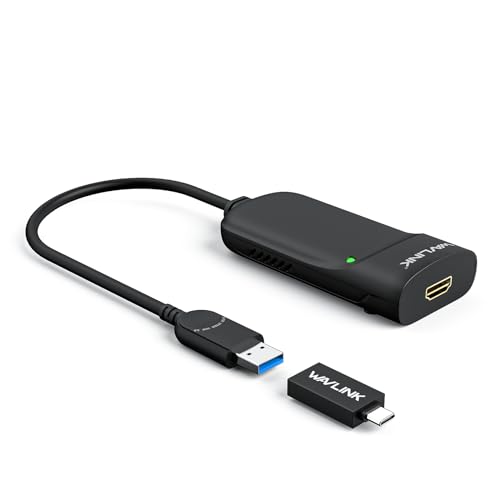 WAVLINK USB 3.0 to HDMI Universal Video Adapter, Displaylink Chips Supports up to 6 Monitor displays, Compatible with Windows, MacOS, Ubuntu 20.04,22.04,LTS, ChromeOS-Upgrade Version - Image 1